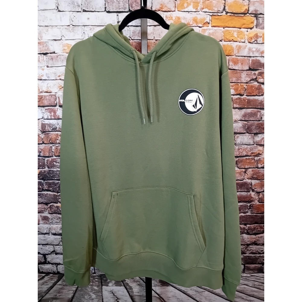 Volcom Stone Green Hoodie Cotton Blend Large‎ Skater Surfing Y2K Style